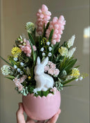 Arranjo Rosa temático Páscoa para decoração - 15 x 30